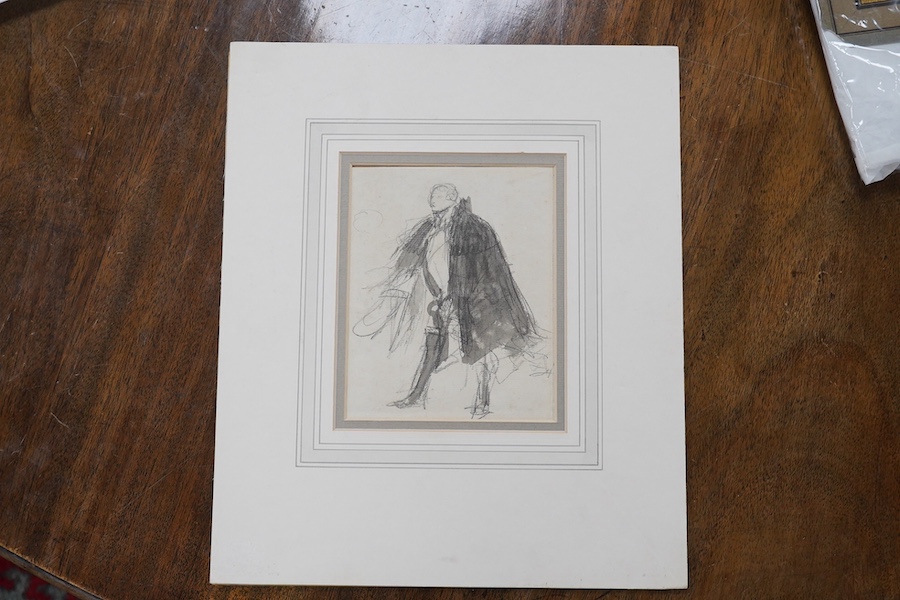 David Wilkie (1785-1841), ink and wash, George IV at Holyrood, 1822, The Folio Society label verso, mounted, unframed, 15.5 x 12cm. Condition - good